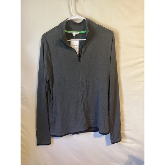 3010 NWT Threads 4 Thought Womens Fleece 1/4 Zip Mock Neck Pullover Gray Small - Picture 1 of 3
